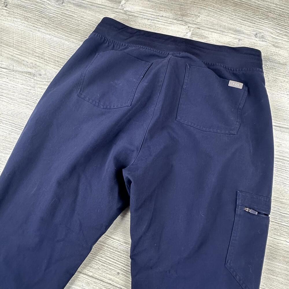 Figs Zamora Jogger Pants Womens MT Navy Blue Rayon Blend Technical Collection - Picture 7 of 7